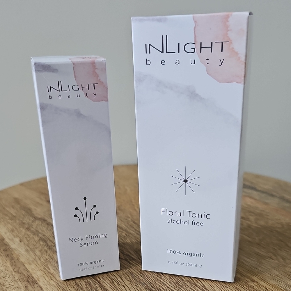 INLIGHT BEAUTY Neck Firming Serum and Floral Tonic Set